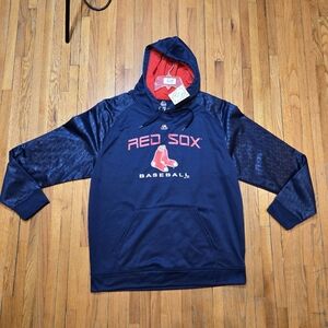 *NEW* BOSTON RED SOX Majestic MLB Authentic Navy Hoodie XL or 2XL